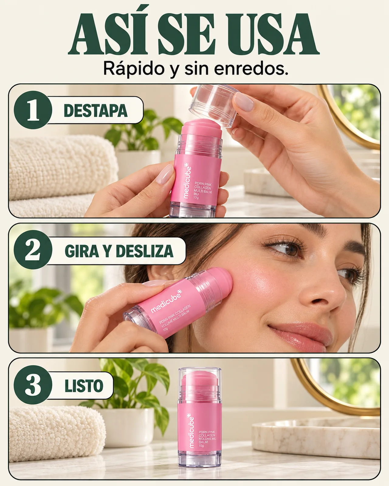 Medicube PDRN Multi Balm 10 g: Así se usa