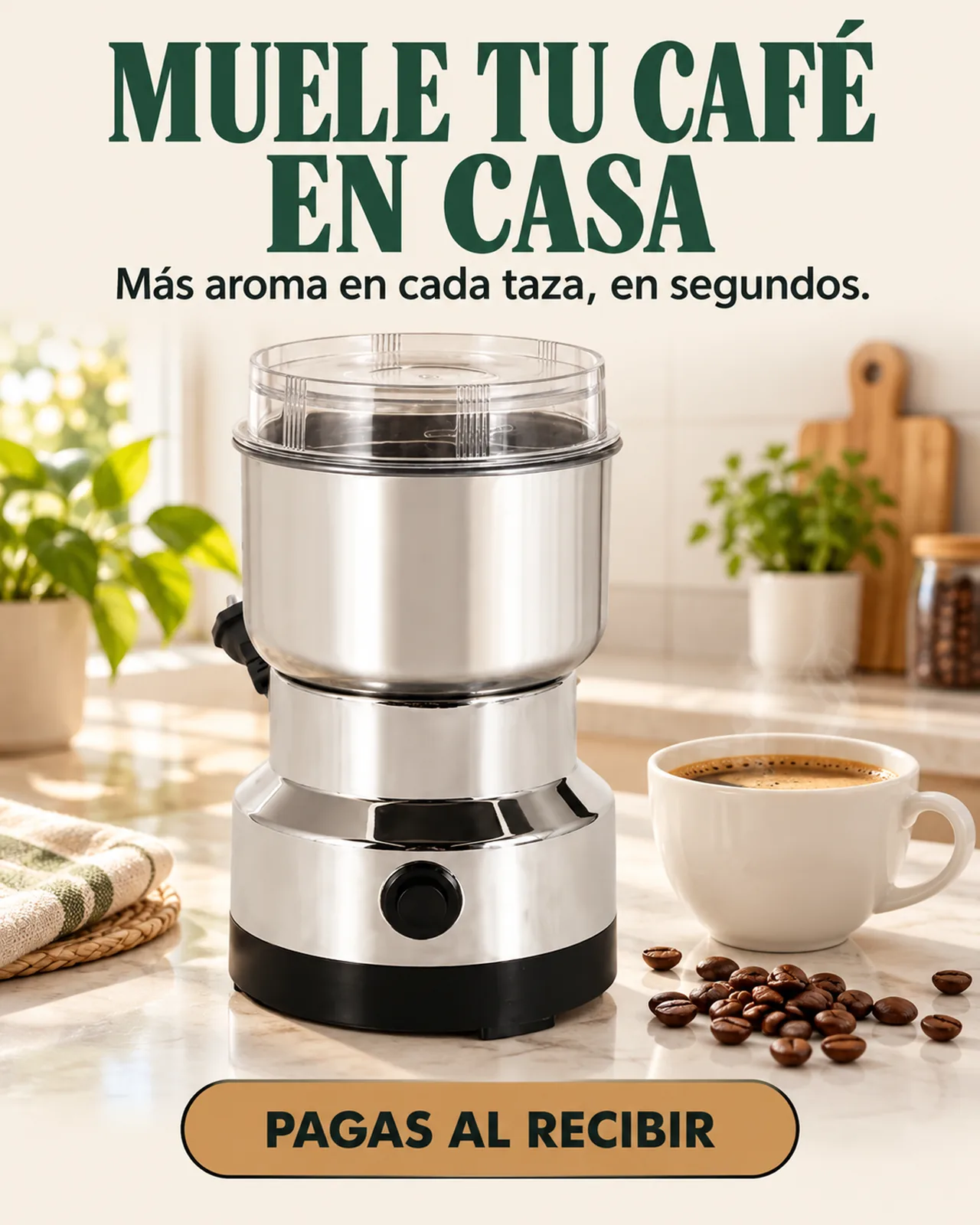Molino Eléctrico de Café y Granos: Muele tu café en casa