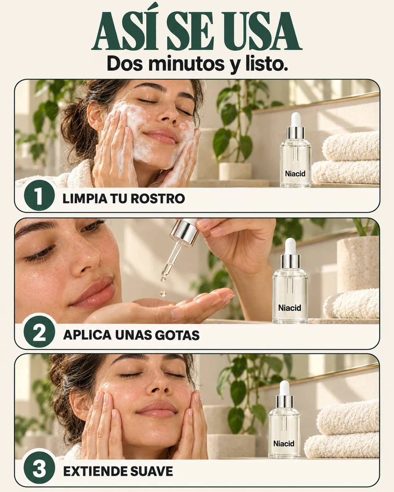 Sérum Niacid con Regalo: Así se usa