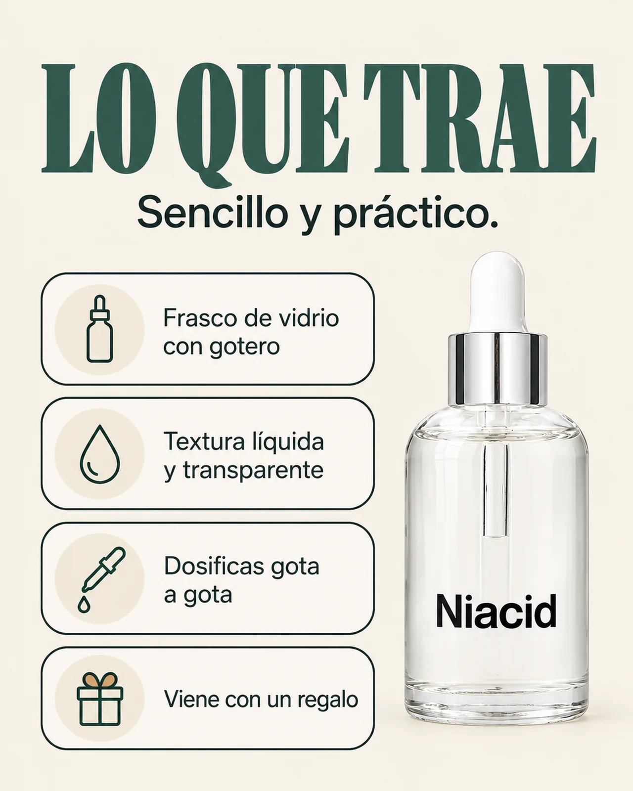 Sérum Niacid con Regalo: Lo que trae