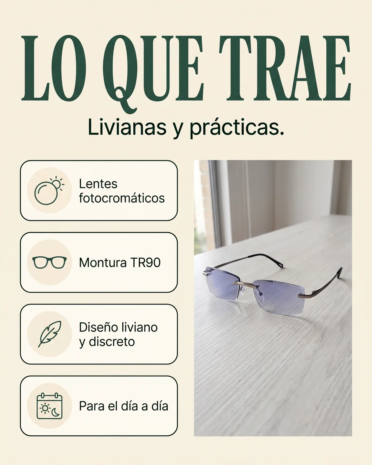 Gafas TR90 Fotocromáticas: Lo que trae