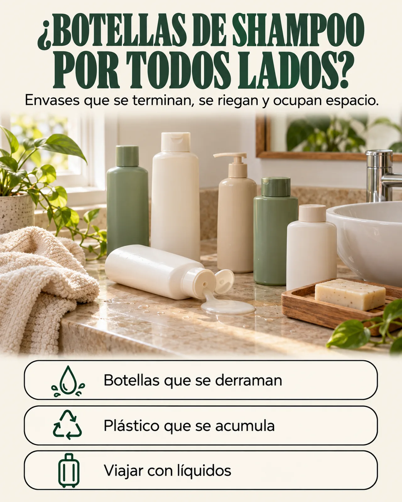 Shampoo en Barra x2: ¿botellas de shampoo por todos lados?