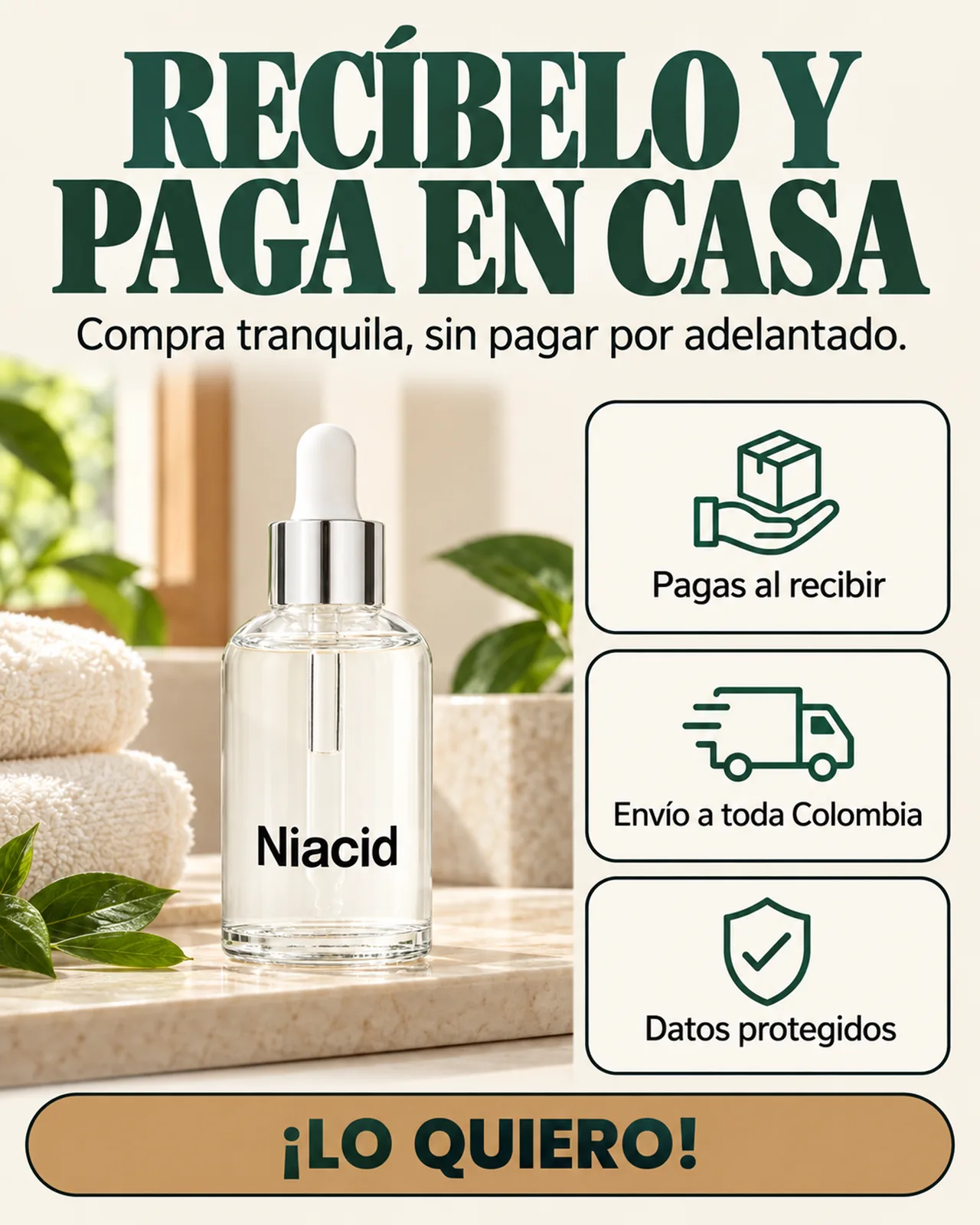 Sérum Niacid con Regalo: Recíbelo y paga en casa