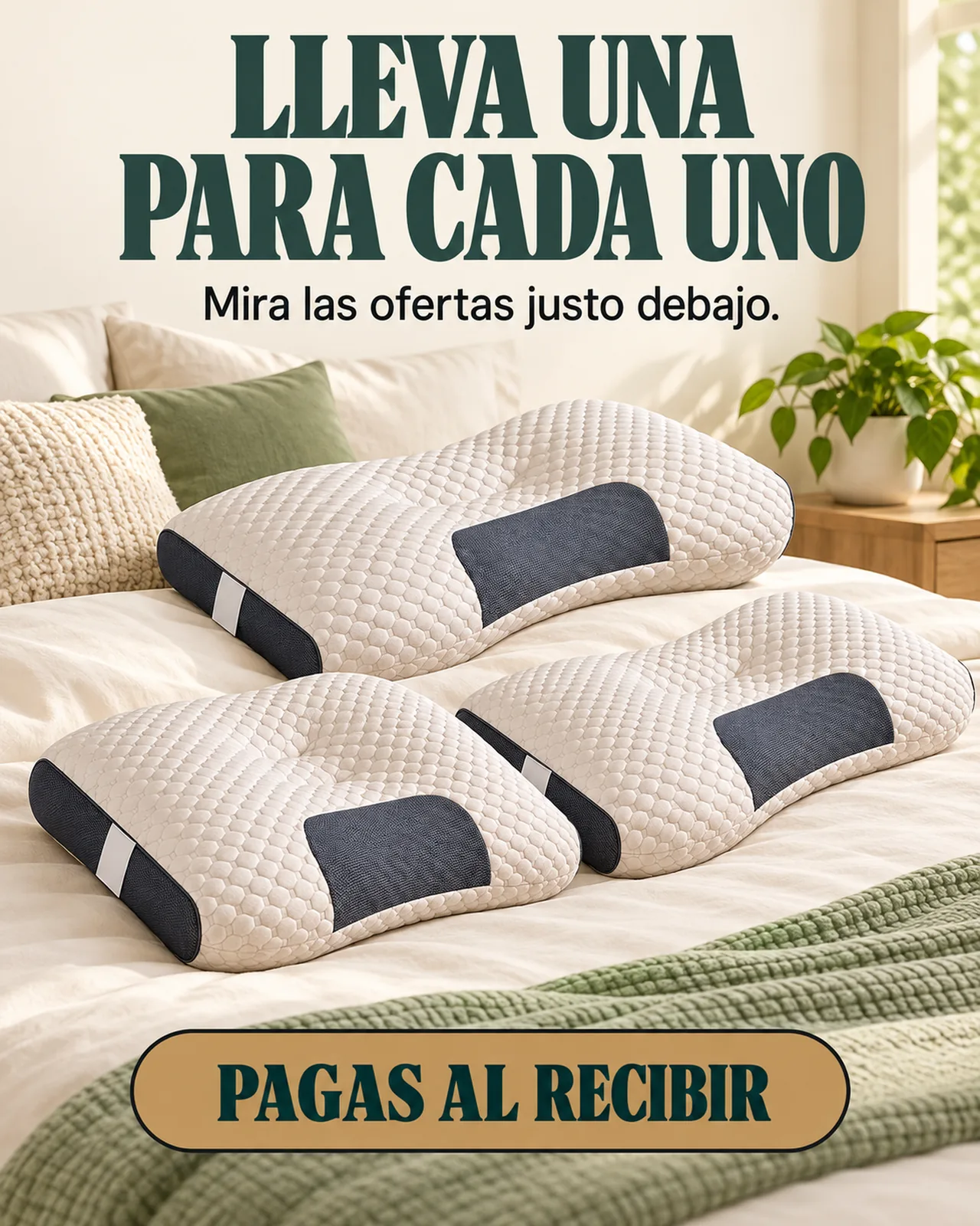 Almohada Ortopédica Cervical: Lleva una para cada uno