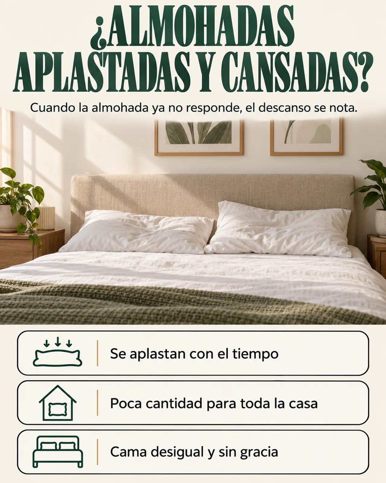 Set x4 Almohadas Siliconadas 40x60: ¿almohadas aplastadas y cansadas?